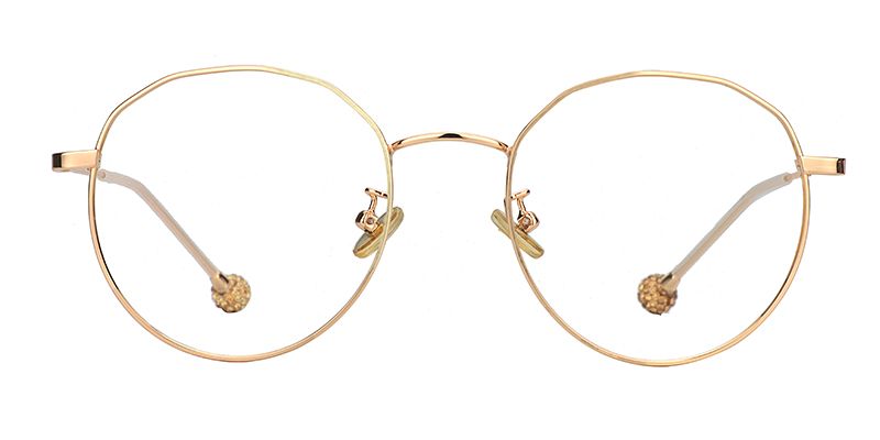 Susan Geometric Gold Glasses 