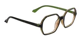 Mirabelle Geometric Green Floral Glasses4