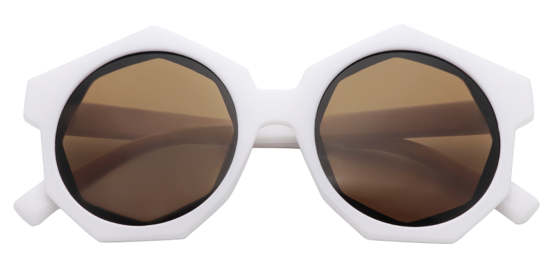 Geometric White Sunglasses | Zeelool Sunglass Frames1