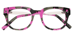 Anita Round Bright Pink Glasses1