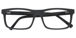 Absalom Black Rectangle Glasses 1