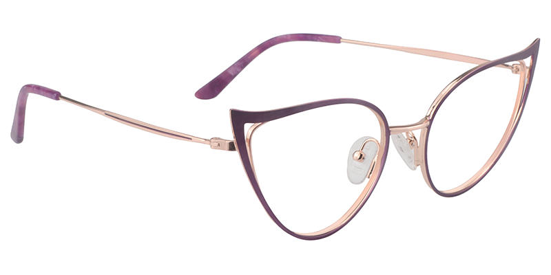 Purple Cateye Glasses | Zeelool Eyeglass Frames6