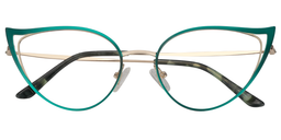 Phoenix Cateye Green Glasses2