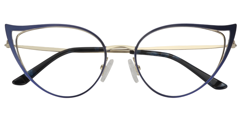 Blue Cateye Glasses | Zeelool Eyeglass Frames2