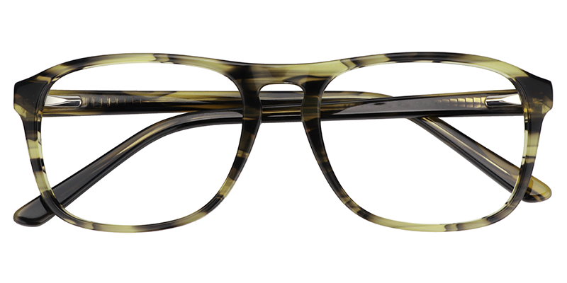 Rectangle Green-Tortoise Glasses | Zeelool Eyeglasses1