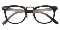 Orville Rectangle Brown Glasses 1