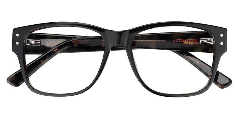 Rectangle Black Glasses | Zeelool Eyeglass Frames Online1
