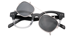 Padgett Clip-On Black-Clear Glasses0