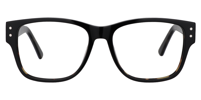 Stanley Rectangle Black Glasses