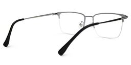 Delfina Rectangle Black-Silver Glasses3