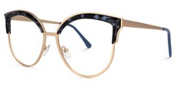 Laureano Browline Blue-Tortoise Glasses1