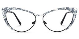 Ellen Cateye Floral Glasses0