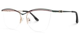 Sheri Cateye Green Glasses1