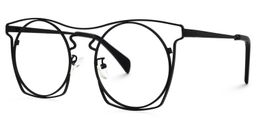 Janice Geometric Black Glasses1