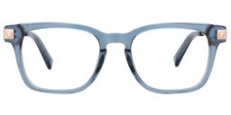 Ava Blue Square Eyeglasses0