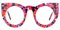 Ophelia Cateye Red-Floral Glasses0