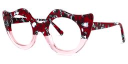 Brittney Geometric Pink Glasses1