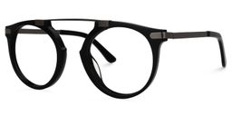 Buggie Round Black Glasses1