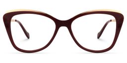 Chelesa Butterfly Dark-Red Glasses0