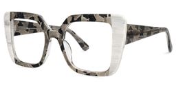 Duarte Square Gray-White Glasses1
