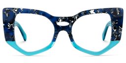 Cotto Geometric Blue-Floral Glasses0