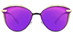 Rochelle Geometric Purple Sunglasses0