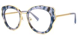 Christie Geometric Blue-Leapard Glasses1