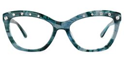 Fraty Cateye Blue Glasses0