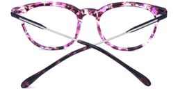 Christina Round Purple Pattern Glasses5
