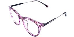 Christina Round Purple Pattern Glasses2