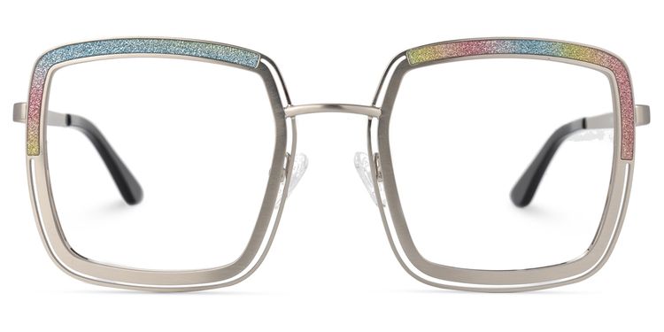 Polomsky Square Silver Glasses