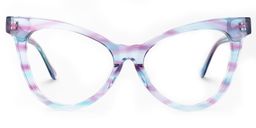 Floscine Cateye Purple Glasses0