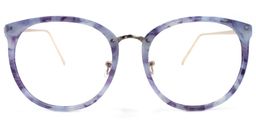Patsy Stone Round Purple Floral Glasses0