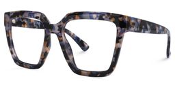 Coleman Square Blue-Floral Glasses1