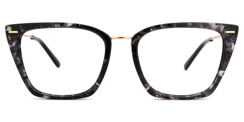 Katina Square Gray-Floral Glasses