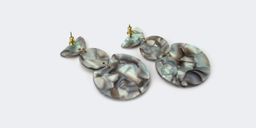 Stylish Geometric shaped Gray Floral-print Earrings1