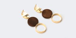 Vintage Round Shaped Gold Earrings1