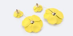 Stylish Petaloid Shaped Yellow Earrings1