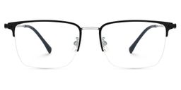 Delfina Rectangle Black-Silver Glasses0