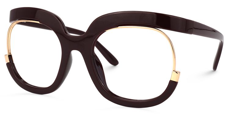 Darice Round Dark-Red Glasses