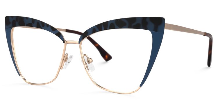 Luperon Cateye Dark-Blue Glasses