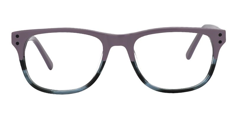 Alyssa Rectangle Purple Glasses