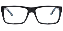 Camouflage Pattern Rectangle Black Glasses0