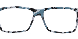 Camouflage Pattern Rectangle Black Glasses5