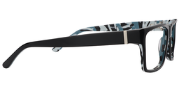 Camouflage Pattern Rectangle Black Glasses3