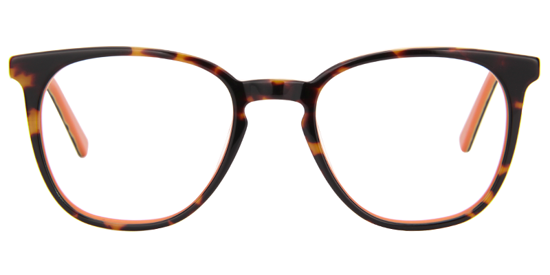 Spike Round Orange Glasses