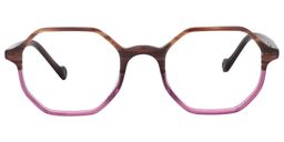 Adelaide Geometric Bright Pink Glasses0