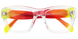 Eleanor Rectangle Orange Glasses1