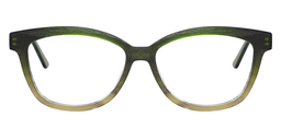 Enid Rectangle Green Glasses0