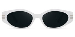 Shalanza Geometric White Sunglasses0